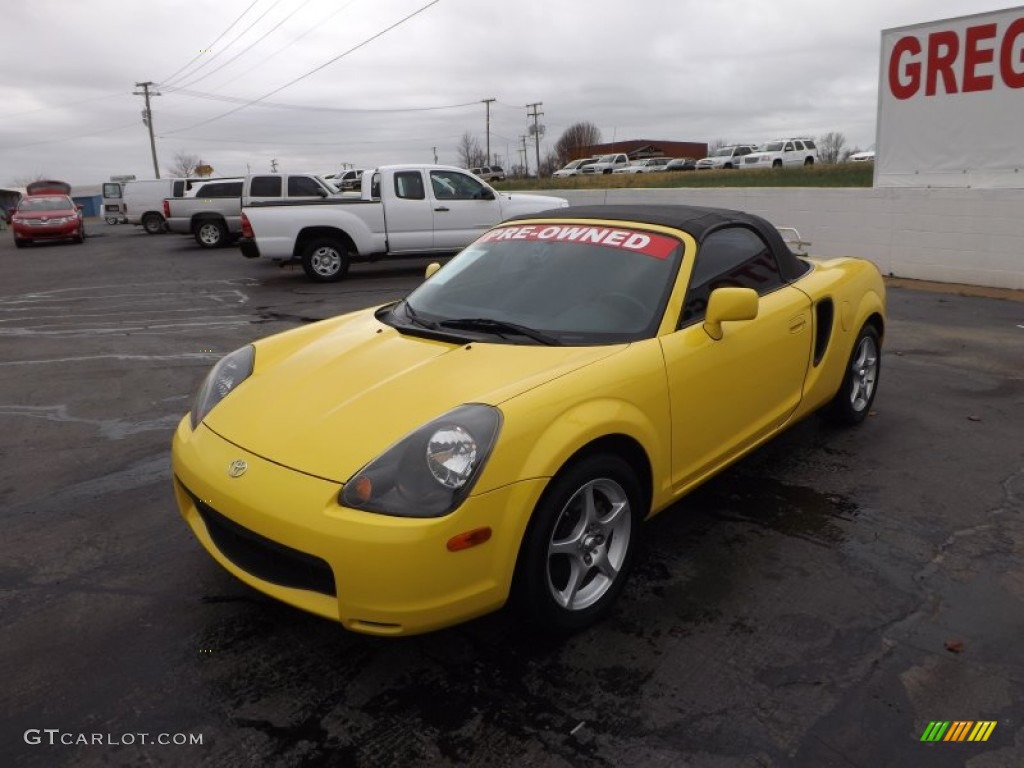 2002 MR2 Spyder Roadster - Solar Yellow / Black photo #3