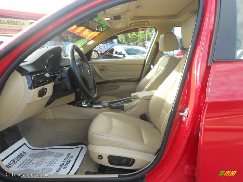 2006 3 Series 325i Sedan - Electric Red / Beige photo #14