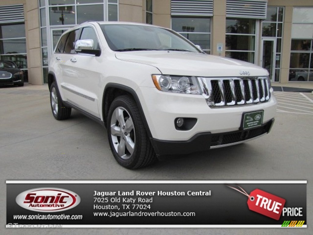 2012 Grand Cherokee Overland - Stone White / Dark Frost Beige/Light Frost Beige photo #1