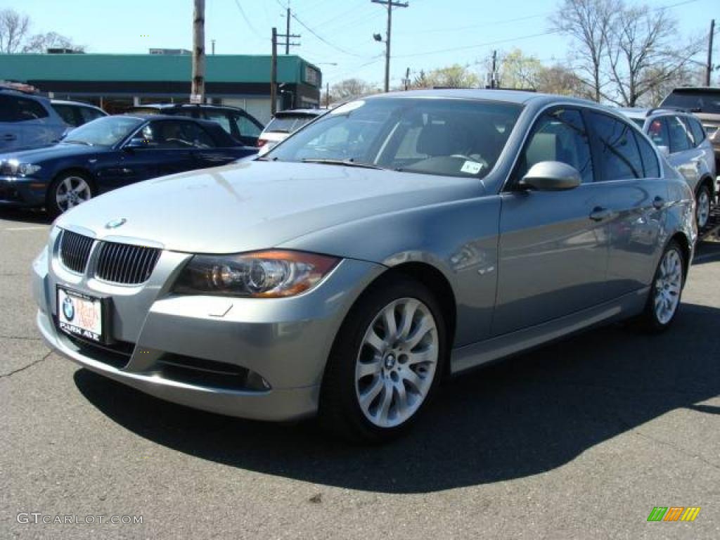 2006 3 Series 330xi Sedan - Quartz Blue Metallic / Grey photo #4