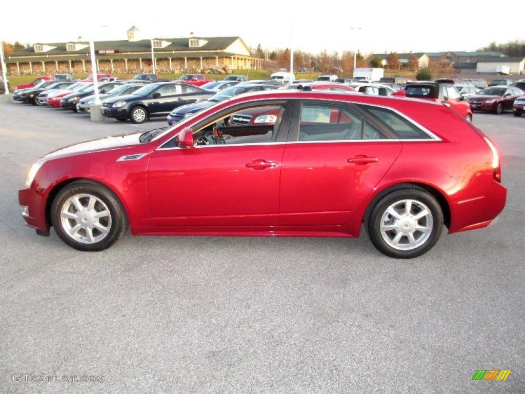 Crystal Red Tintcoat 2010 Cadillac CTS 4 3.6 AWD Sport Wagon Exterior Photo #74442749