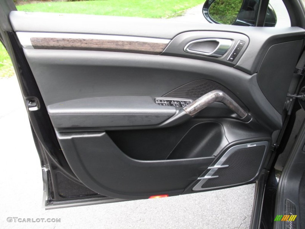 2011 Porsche Cayenne Turbo Black Door Panel Photo #74443337