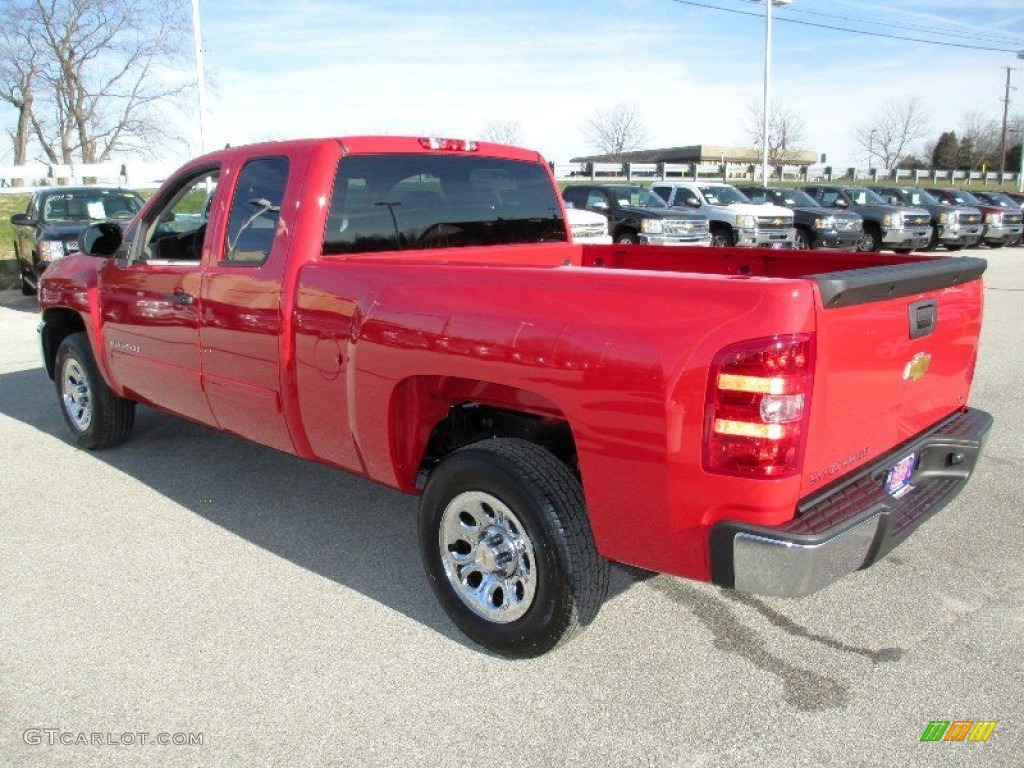 Victory Red 2013 Chevrolet Silverado 1500 LS Extended Cab Exterior Photo #74443383