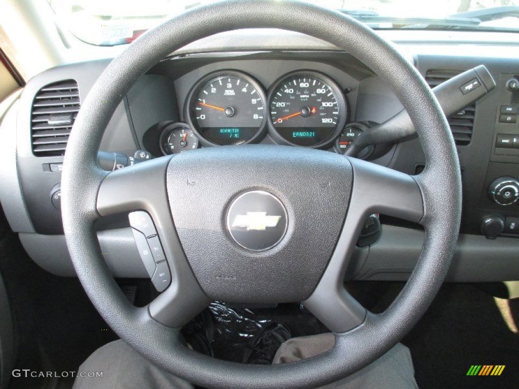 2013 Chevrolet Silverado 1500 LS Extended Cab Dark Titanium Steering Wheel Photo #74443891
