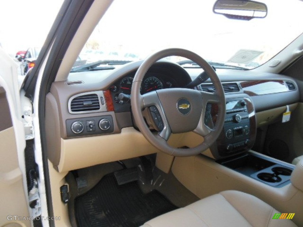 2013 Silverado 1500 LTZ Crew Cab 4x4 - White Diamond Tricoat / Light Cashmere/Dark Cashmere photo #10