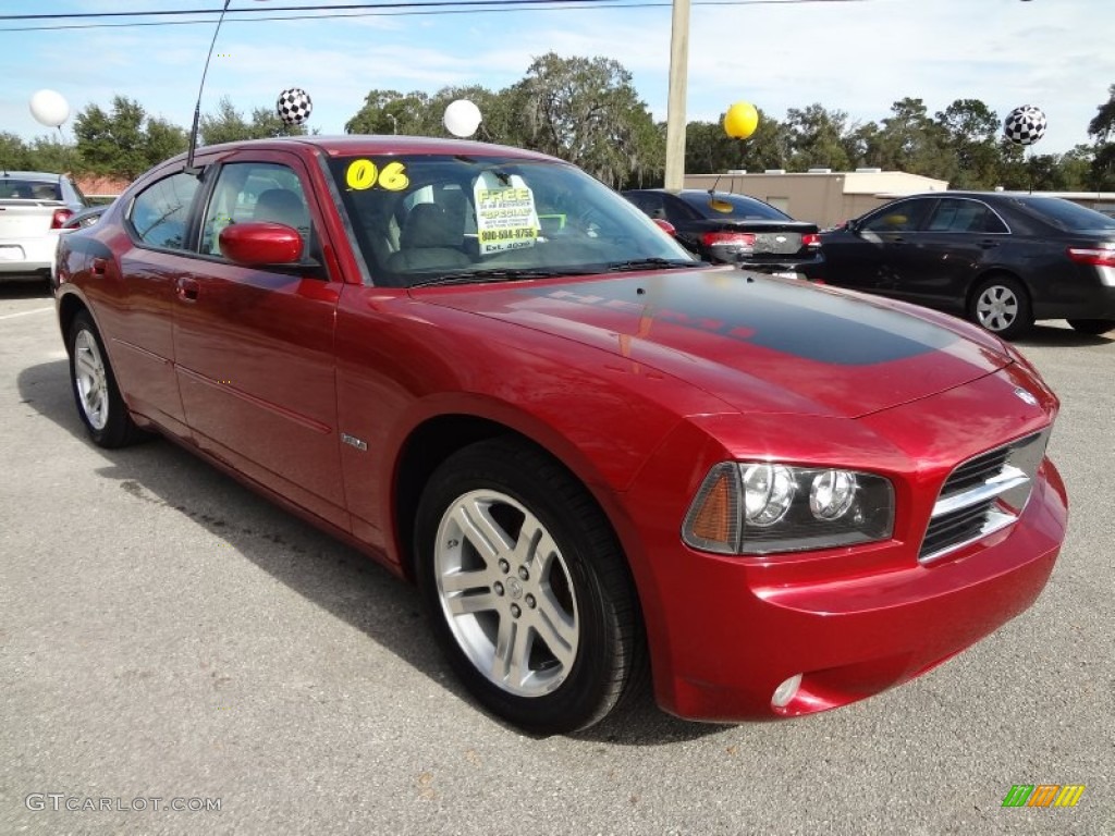 Inferno Red Crystal Pearl 2006 Dodge Charger R/T Daytona Exterior Photo #74446022