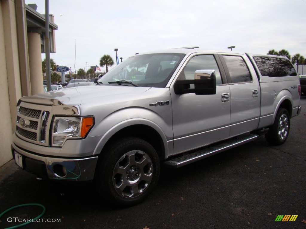 2010 F150 Lariat SuperCrew 4x4 - Ingot Silver Metallic / Black photo #1