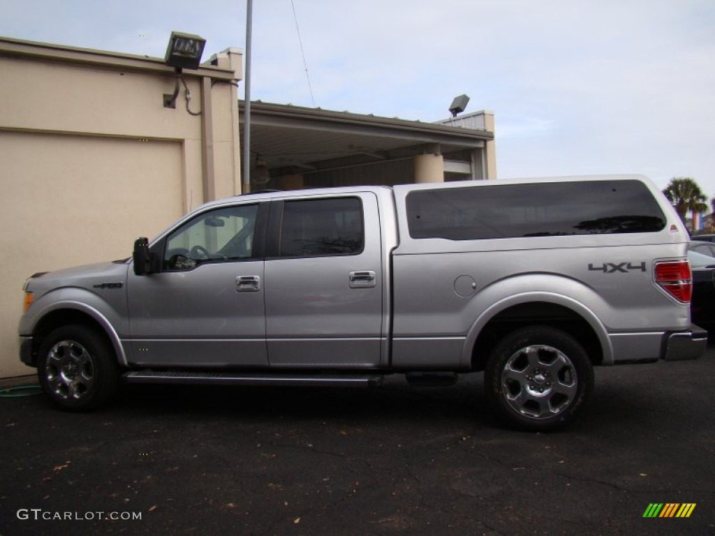 2010 F150 Lariat SuperCrew 4x4 - Ingot Silver Metallic / Black photo #2
