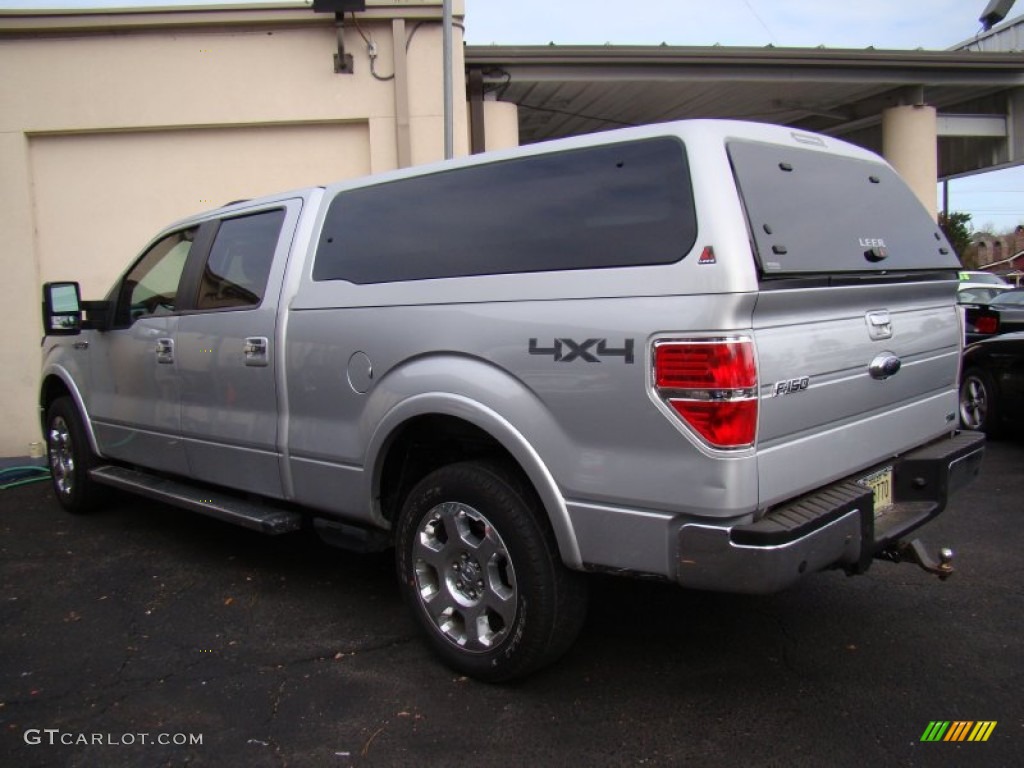 2010 F150 Lariat SuperCrew 4x4 - Ingot Silver Metallic / Black photo #3