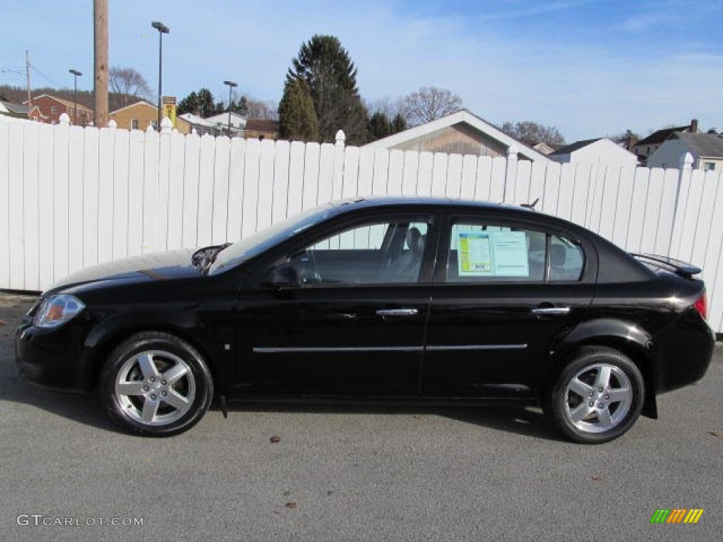 2007 Cobalt LTZ Sedan - Black / Gray photo #2