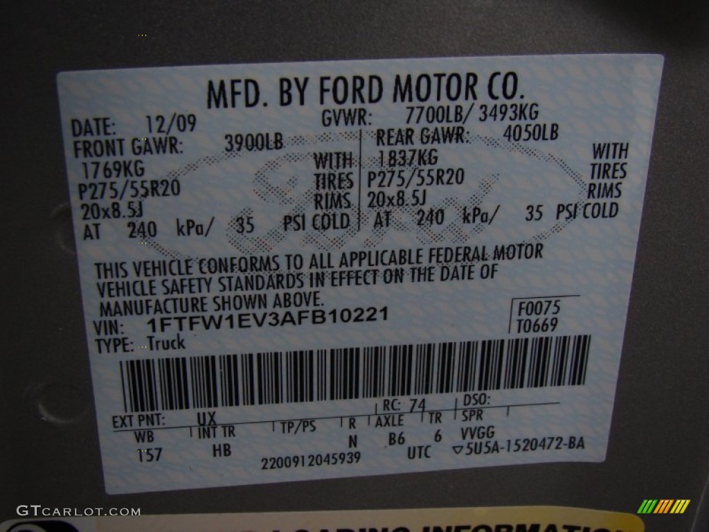 2010 F150 Lariat SuperCrew 4x4 - Ingot Silver Metallic / Black photo #11