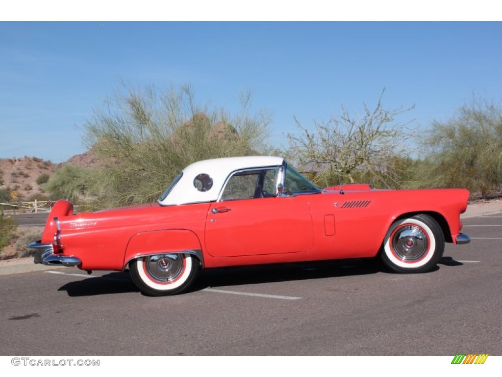 1956 Thunderbird Roadster - Fiesta Red / Red/White photo #2
