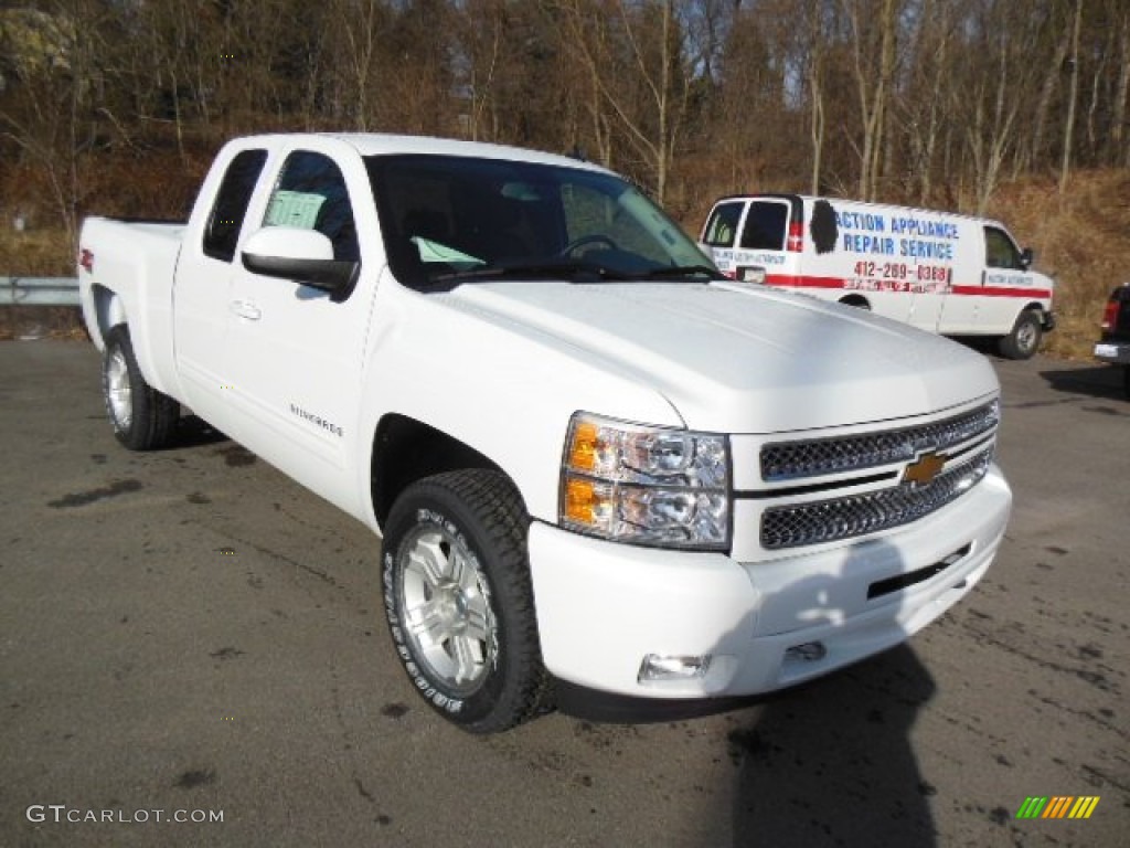 2013 Silverado 1500 LT Extended Cab 4x4 - Summit White / Ebony photo #2