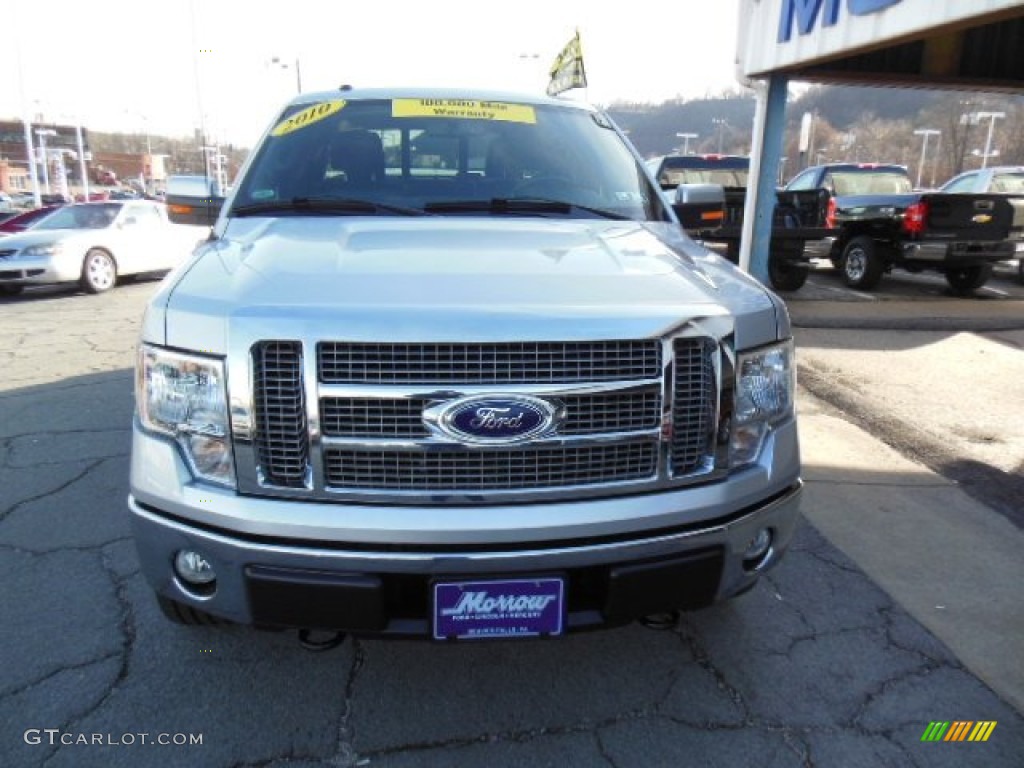 2010 F150 Lariat SuperCrew 4x4 - Ingot Silver Metallic / Black photo #3