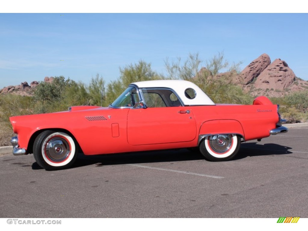 1956 Thunderbird Roadster - Fiesta Red / Red/White photo #6