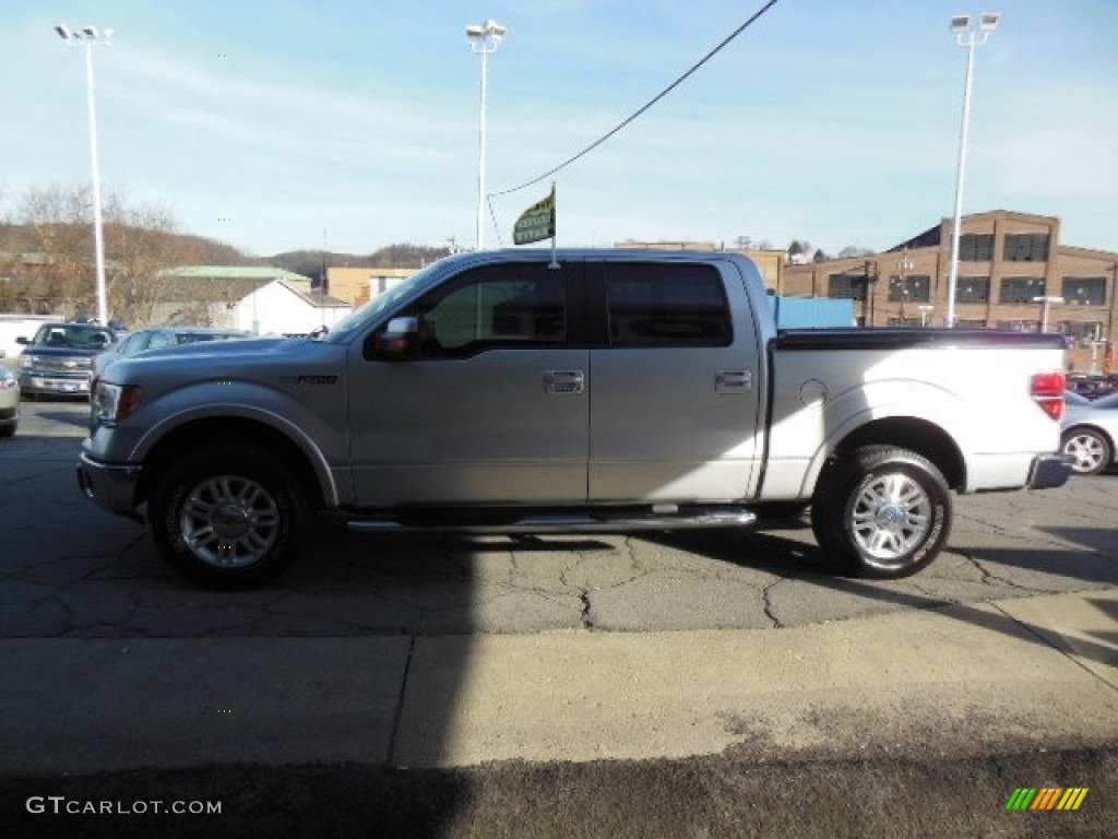 2010 F150 Lariat SuperCrew 4x4 - Ingot Silver Metallic / Black photo #5