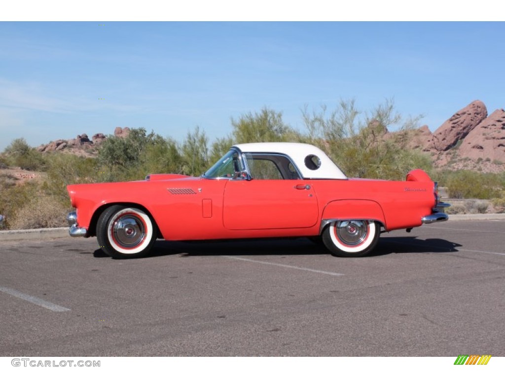 1956 Thunderbird Roadster - Fiesta Red / Red/White photo #7