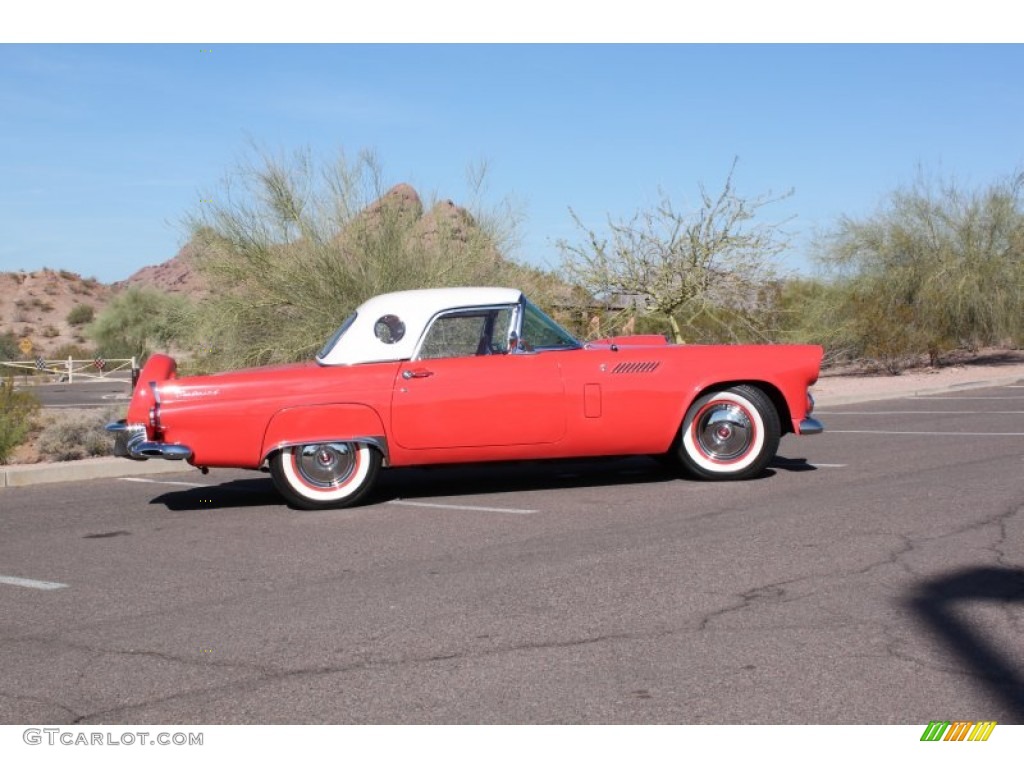 1956 Thunderbird Roadster - Fiesta Red / Red/White photo #13