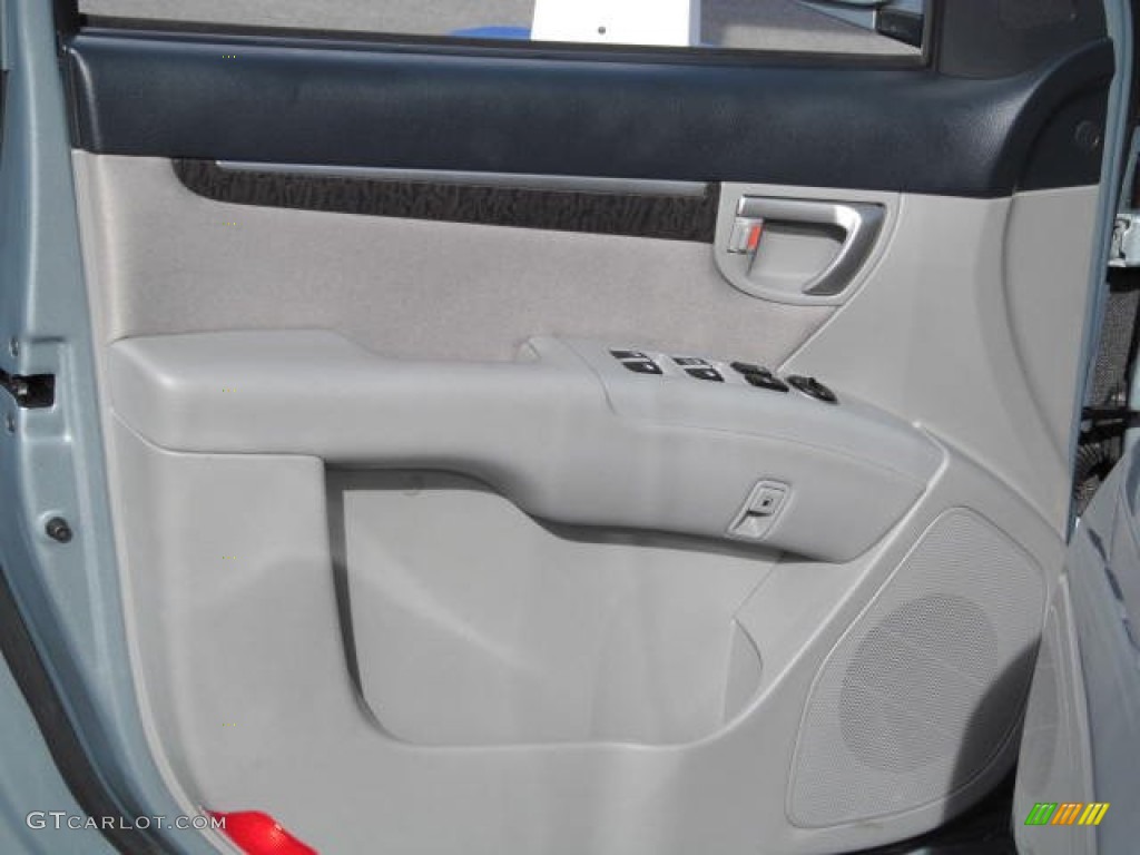 2008 Hyundai Santa Fe SE 4WD Gray Door Panel Photo #74448615