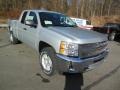 2013 Silver Ice Metallic Chevrolet Silverado 1500 LT Extended Cab 4x4  photo #3