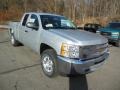 2013 Silver Ice Metallic Chevrolet Silverado 1500 LT Extended Cab 4x4  photo #2