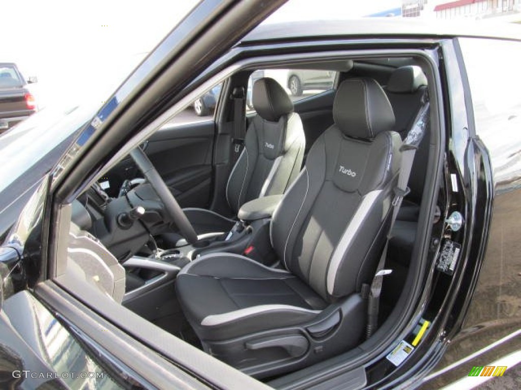Black Interior 2013 Hyundai Veloster Turbo Photo #74450142