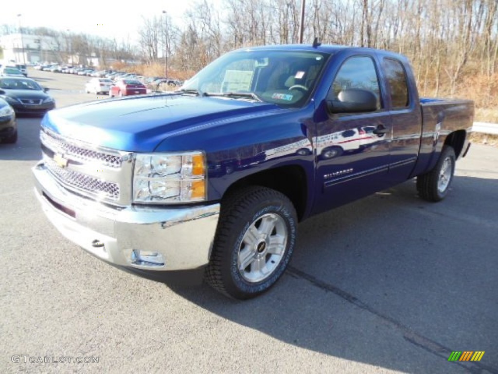 2013 Silverado 1500 LT Extended Cab 4x4 - Blue Topaz Metallic / Ebony photo #4