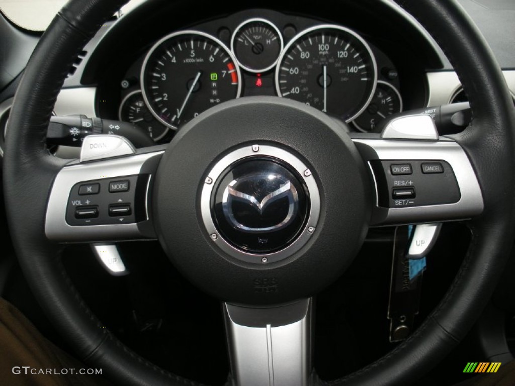 2012 Mazda MX-5 Miata Touring Hard Top Roadster Black Steering Wheel Photo #74451068