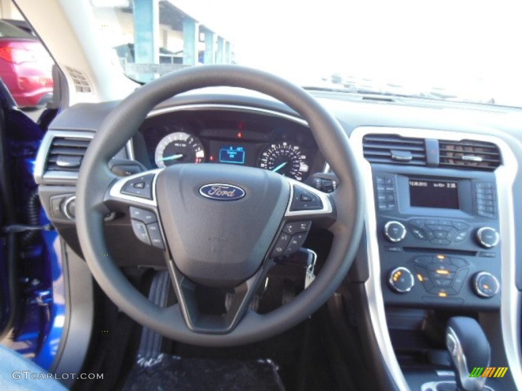 2013 Fusion S - Deep Impact Blue Metallic / Earth Gray photo #18