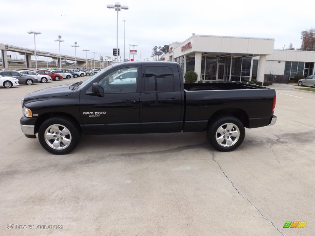 2005 Ram 1500 SLT Quad Cab - Black / Dark Slate Gray photo #2