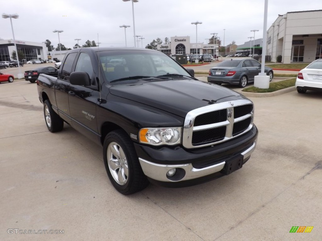 2005 Ram 1500 SLT Quad Cab - Black / Dark Slate Gray photo #7