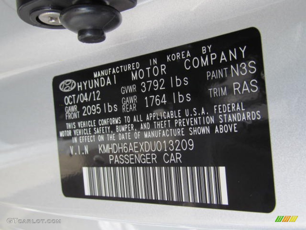 2013 Elantra Coupe GS - Silver / Gray photo #10