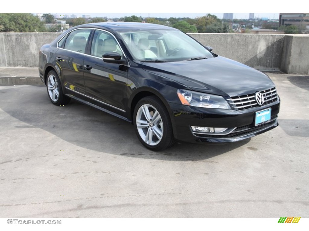 2013 Passat V6 SEL - Black / Cornsilk Beige photo #1