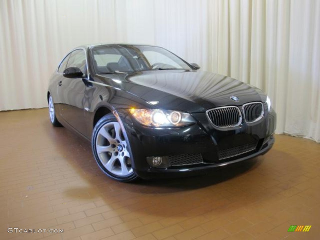 2009 3 Series 335i Coupe - Black Sapphire Metallic / Black photo #2