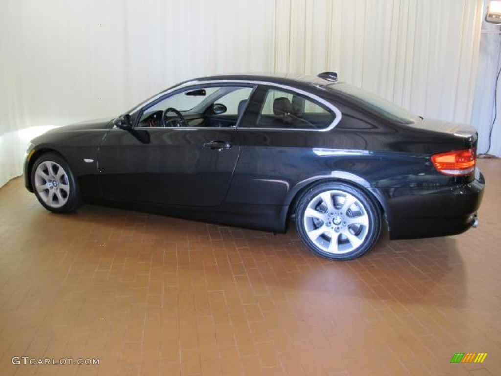 2009 3 Series 335i Coupe - Black Sapphire Metallic / Black photo #8