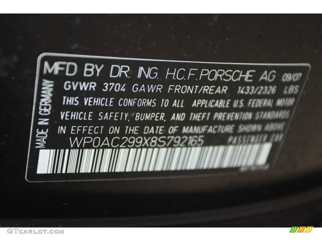 2008 911 GT3 - Atlas Grey Metallic / Black photo #26