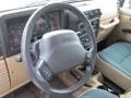 Camel Beige/Dark Green Steering Wheel Photo for 2002 Jeep Wrangler #74455238