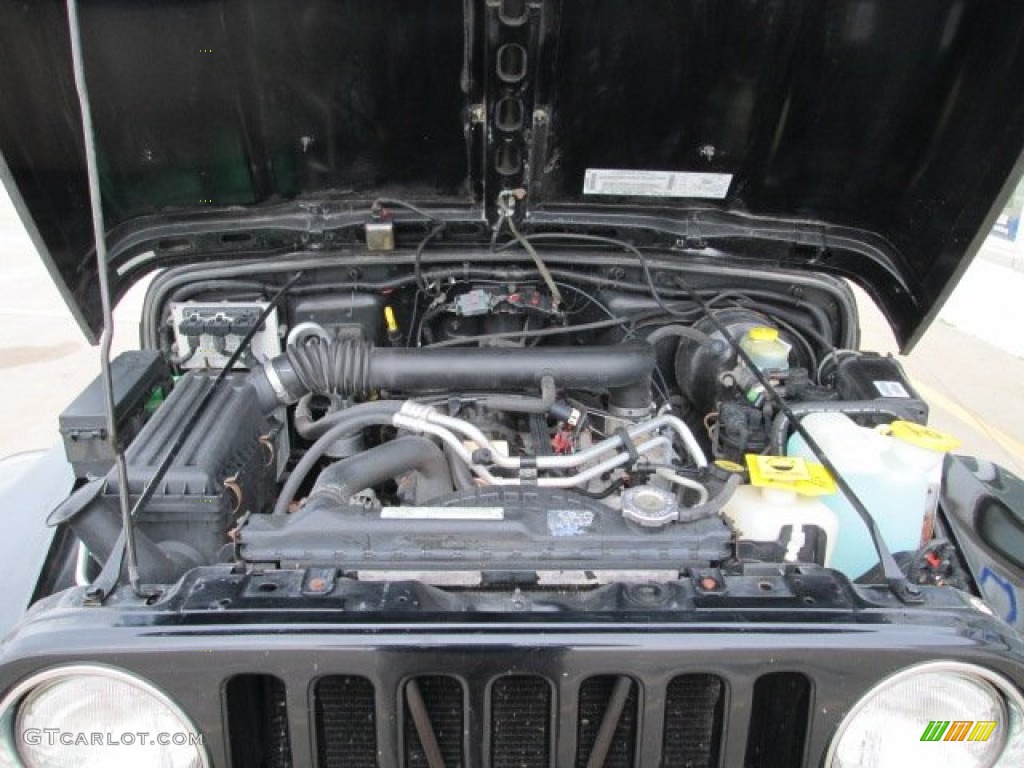 2002 Jeep Wrangler Sahara 4x4 4.0 Liter OHV 12-Valve Inline 6 Cylinder Engine Photo #74455376