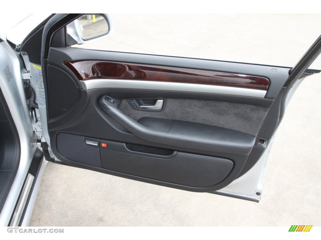 2006 Audi A8 L 4.2 quattro Black Door Panel Photo #74455504