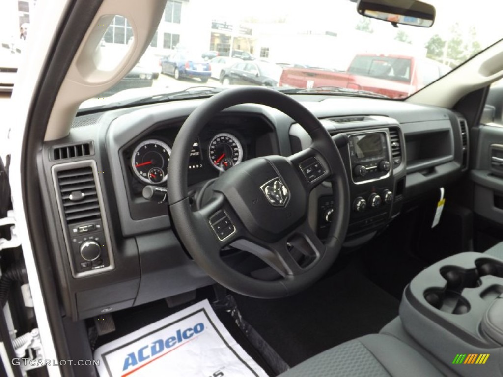 2013 Ram 1500 Tradesman Regular Cab 4x4 Black/Diesel Gray Dashboard Photo #74458838