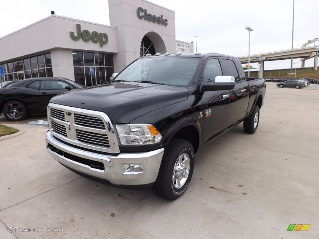 2012 Ram 3500 HD Laramie Mega Cab 4x4 - Black / Dark Slate photo #1