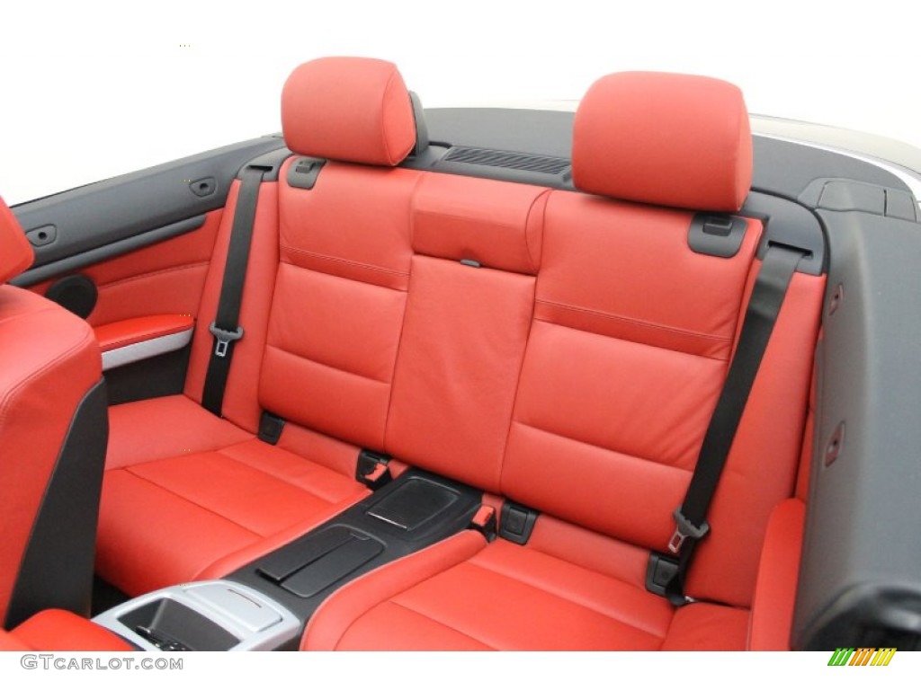 Coral Red/Black Dakota Leather Interior 2009 BMW 3 Series 335i Convertible Photo #74461070