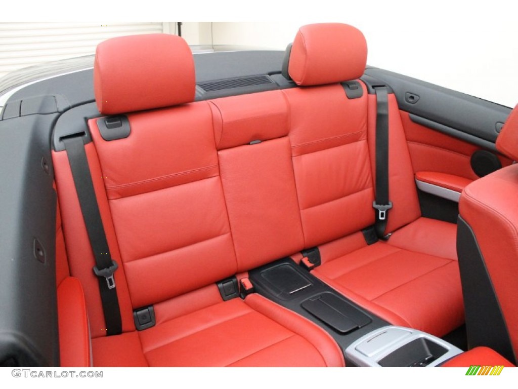 Coral Red/Black Dakota Leather Interior 2009 BMW 3 Series 335i Convertible Photo #74461089