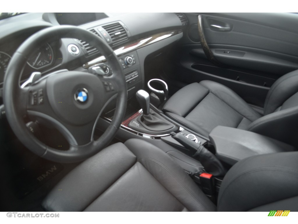Black Interior 2010 BMW 1 Series 128i Convertible Photo #74461223