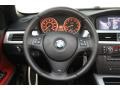 Coral Red/Black Dakota Leather 2009 BMW 3 Series 335i Convertible Steering Wheel