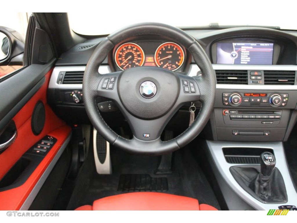 2009 BMW 3 Series 335i Convertible Coral Red/Black Dakota Leather Dashboard Photo #74461297
