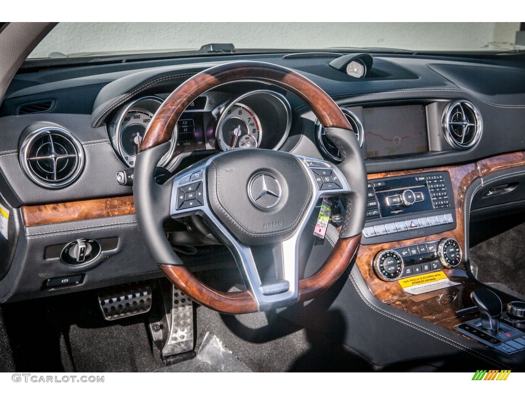 Black Interior 2013 Mercedes-Benz SL 550 Roadster Photo #74461529