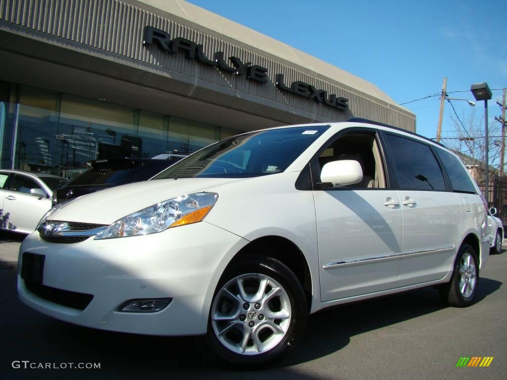 2006 Sienna Limited AWD - Arctic Frost Pearl / Taupe photo #1