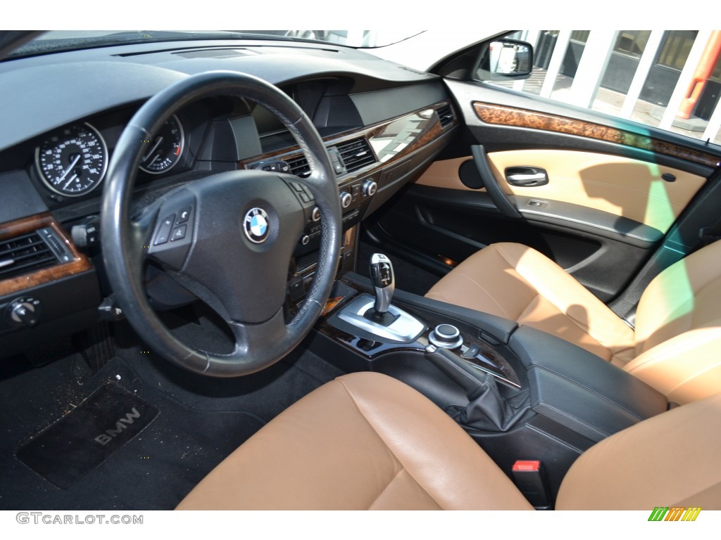 Natural Brown Interior 2008 BMW 5 Series 528i Sedan Photo #74462615