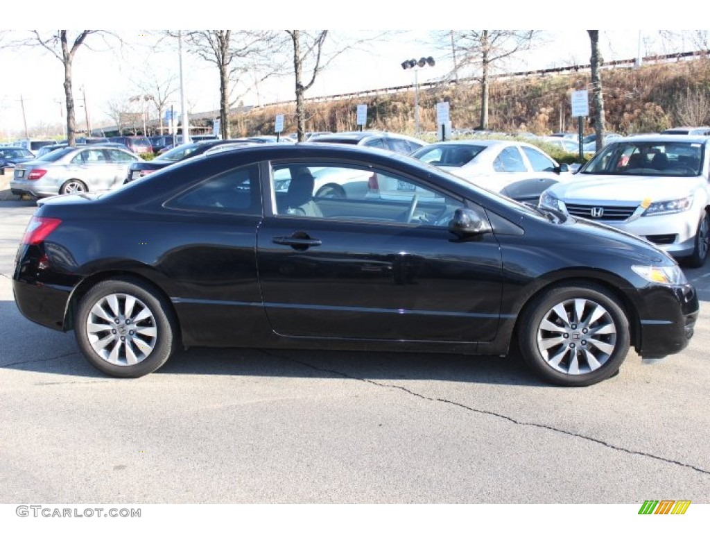 2010 Civic EX Coupe - Crystal Black Pearl / Black photo #2